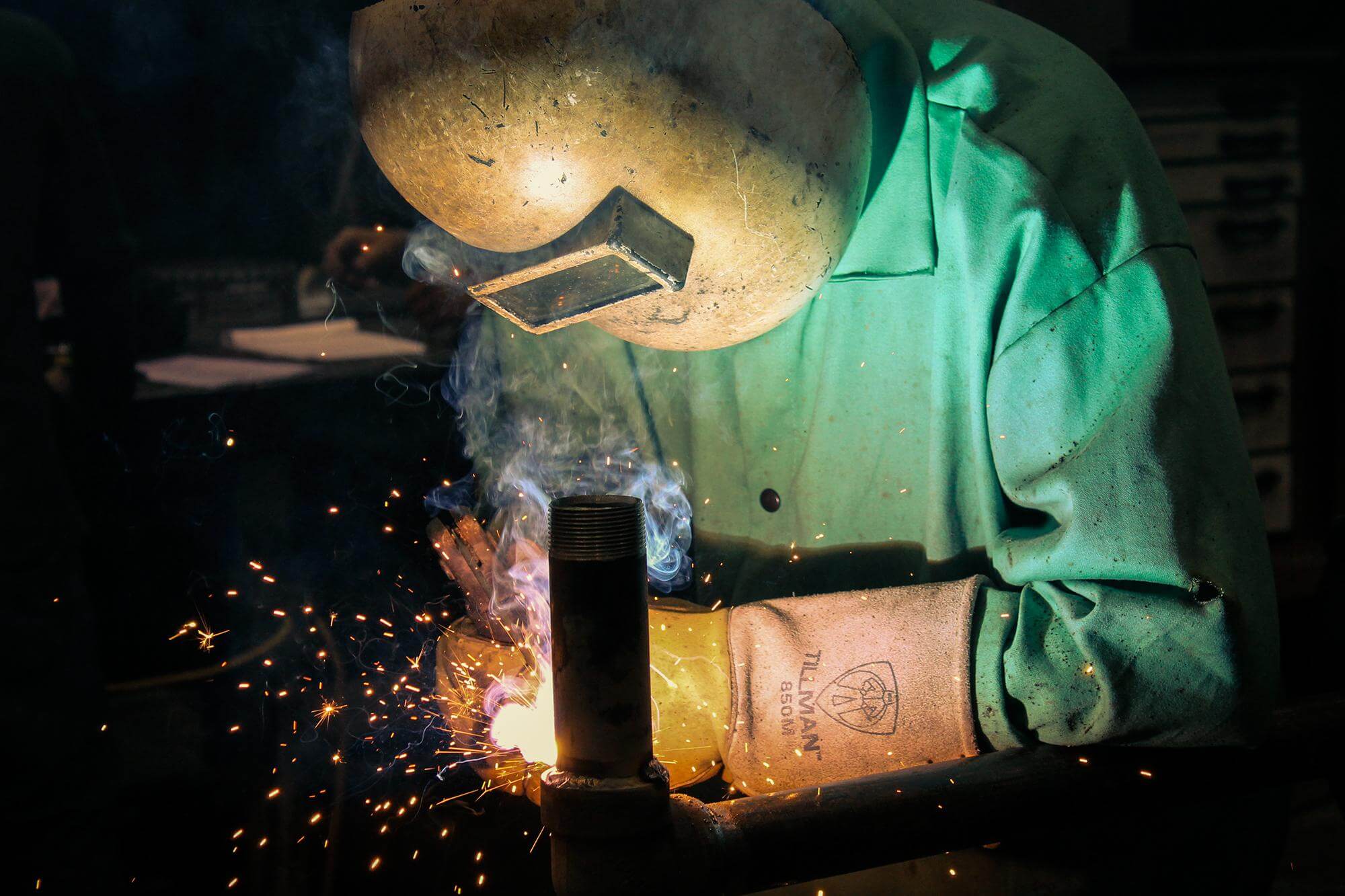 Man Welding